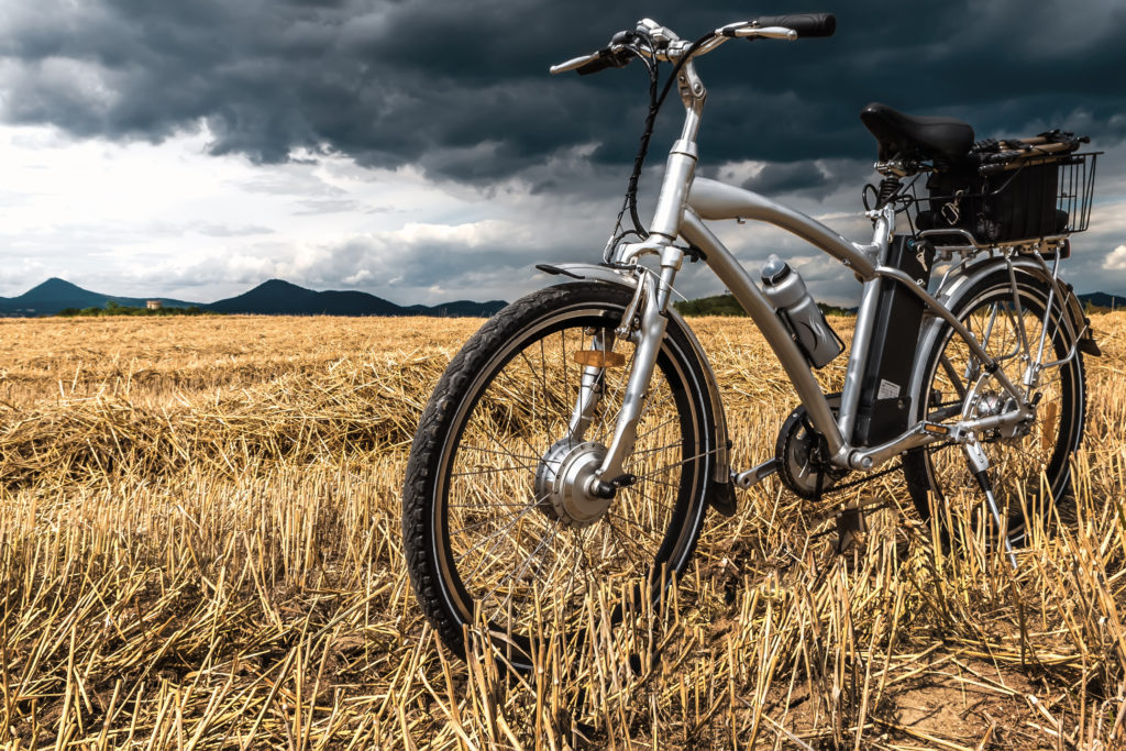 electric bike in field electric bike in field